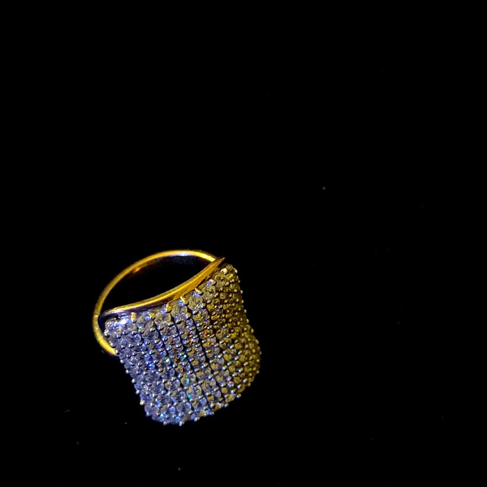 Diamond Cluster Ring in Vermeil Rose Gold Over Sterling Silver 0.75 ctw